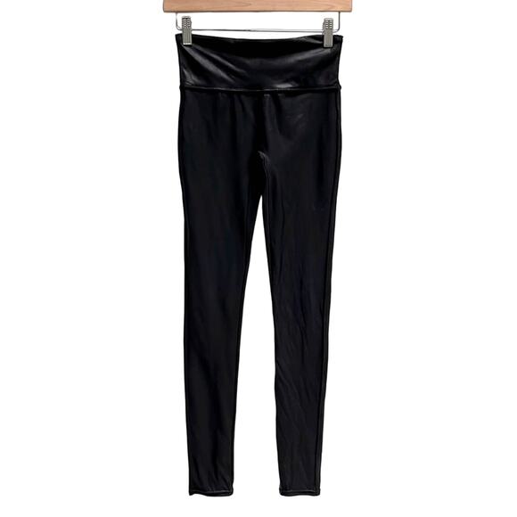 Spanx Coated Shimmer Leggings in Black Size S - Picture 1 of 9